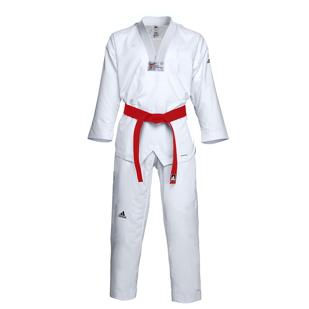 Adidas Taekwondodräkt Adi-Fighter Eco vit krage
