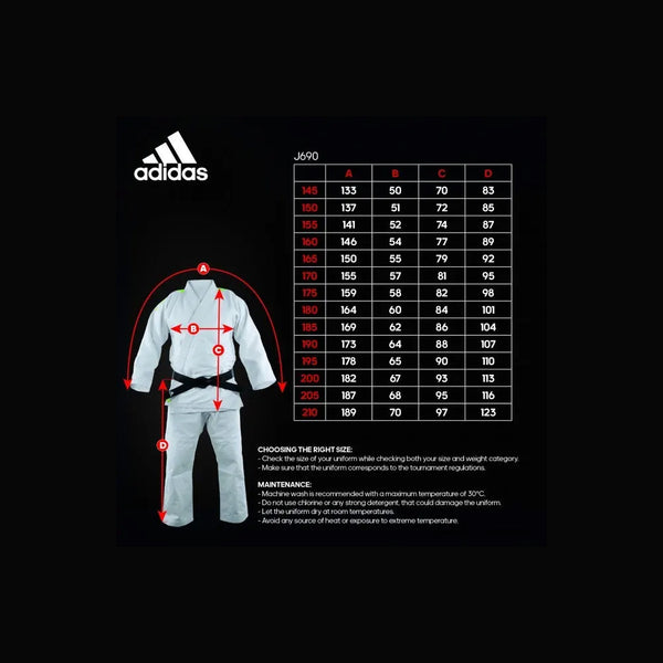 Adidas Judodräkt Quest Vit-Svart