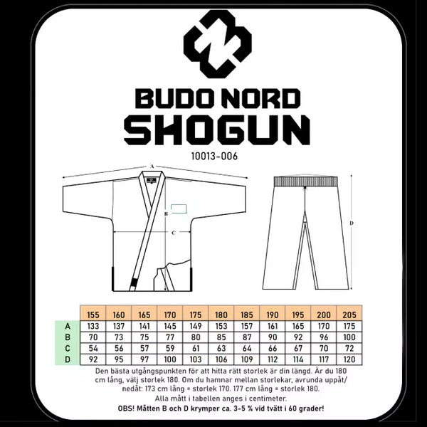 Budo-Nord karatedräkt Sei Tai Shogun