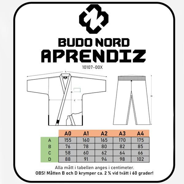 Budo-Nord BJJ Dräkt Aprendiz Khaki