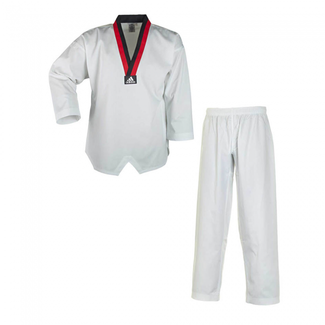 Adidas Taekwondodräkt Adi Start WT Premium Poom (Röd-Svart krage)