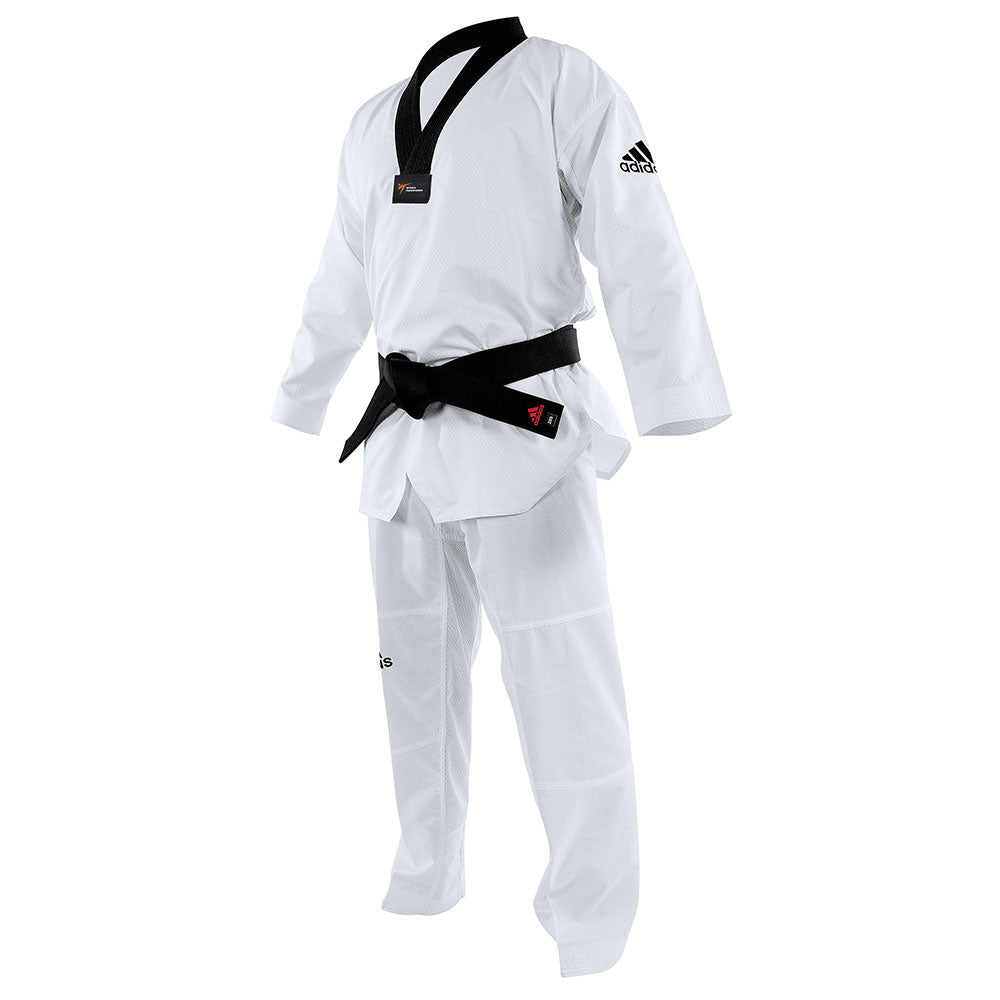 Adidas Taekwondodräkt Fighter Primegreen WT svart krage