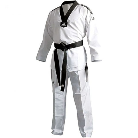 Adidas Taekwondodräkt Adi-Fighter Eco 3-stripes svart krage
