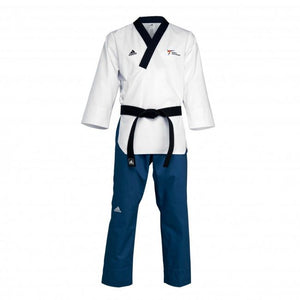 Adidas Taekwondodräkt WT Poomsae Dam Vit-Blå
