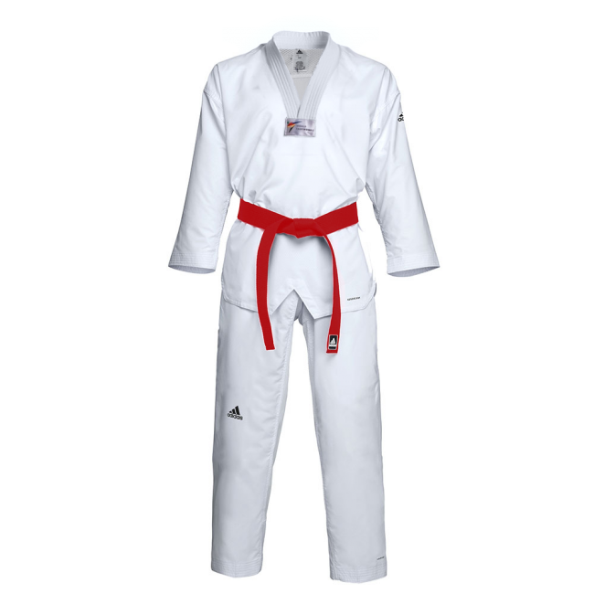 Adidas Taekwondodräkt Adi-Fighter Eco vit krage
