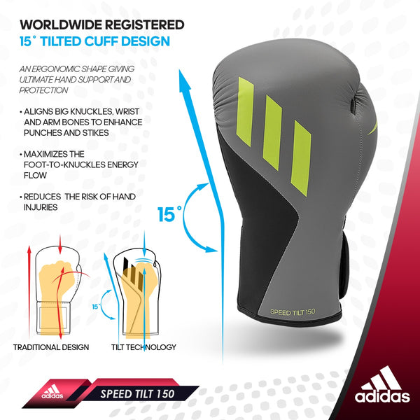 Adidas Speed Tilt 150 Boxhandske Grå-svart