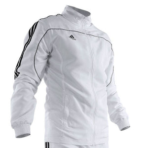Adidas overallsjacka vit med svarta ränder